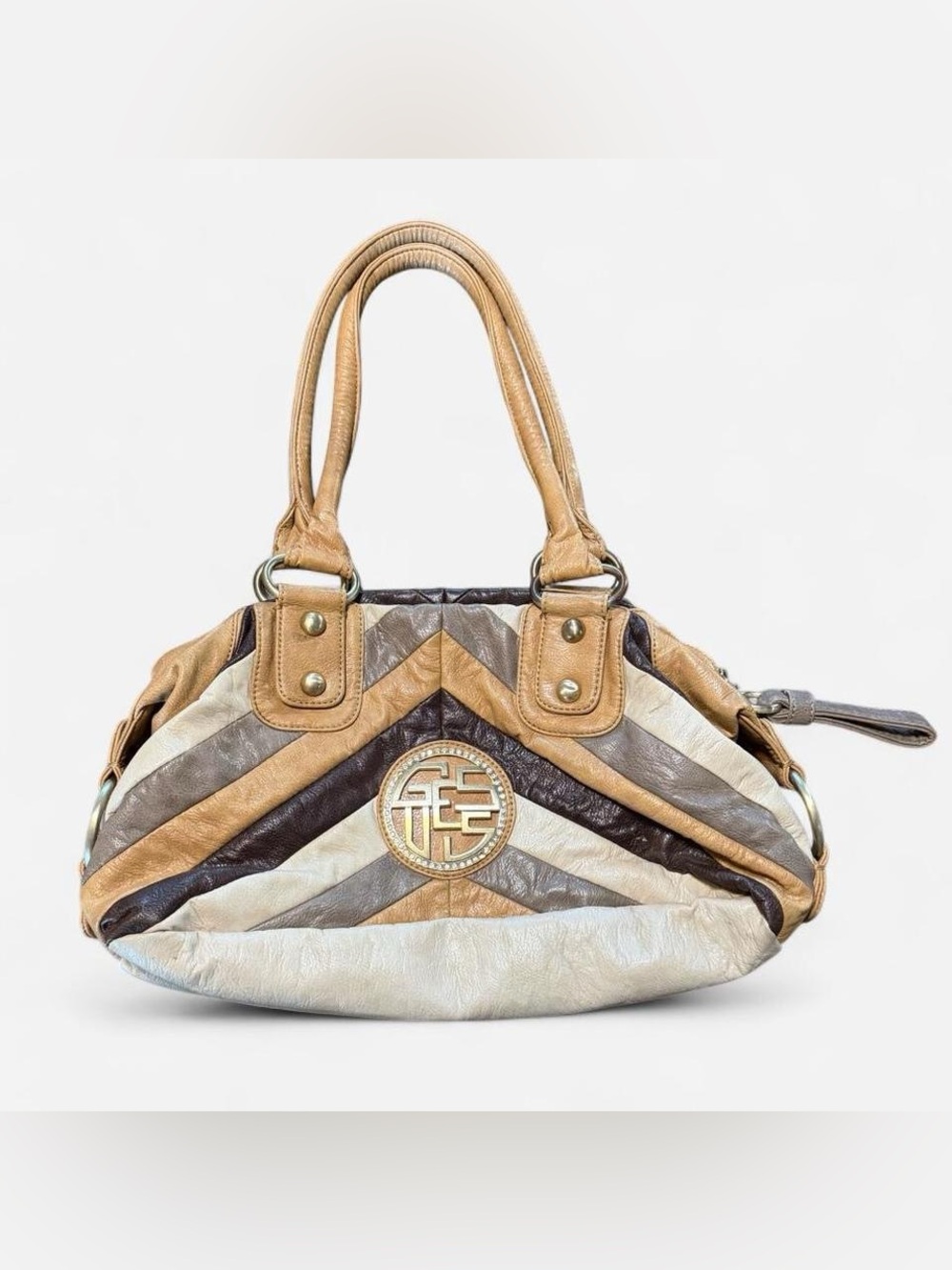 GUESS | Vintage | Brown and Tan Leather | Y2K